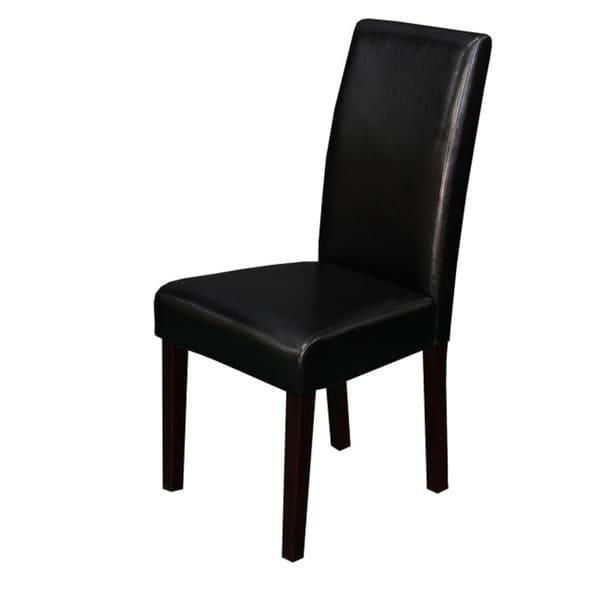 Villa Faux Leather Black Dining Chairs (Set Of 2) – Free Shipping With Most Recent Black Dining Chairs (View 2 of 20)