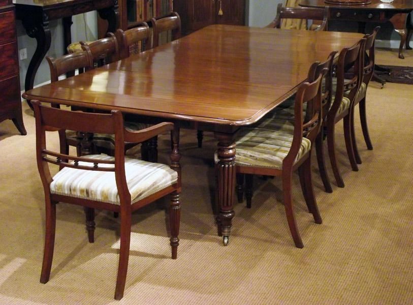 Vintage Dining Room With 10 Person Dining Table Design Ideas Within Most Recent Mahogany Extending Dining Tables And Chairs (View 8 of 20)