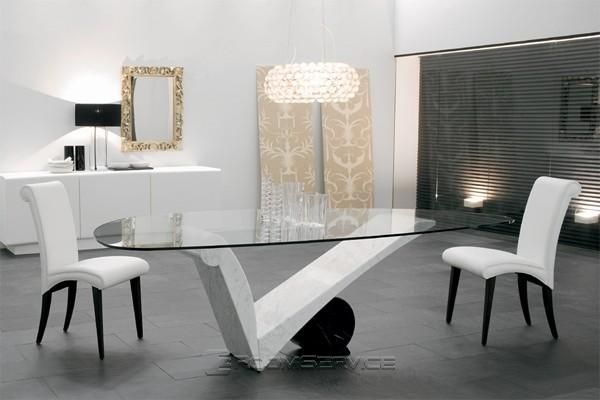 Viola D'amore Contemporary Marble Dining Table For Contemporary Dining Sets (View 13 of 20)