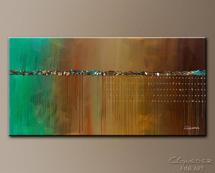 Wall Art Painting The Voyage – Abstract Painting For Sale Online In Teal And Brown Wall Art (View 1 of 20)