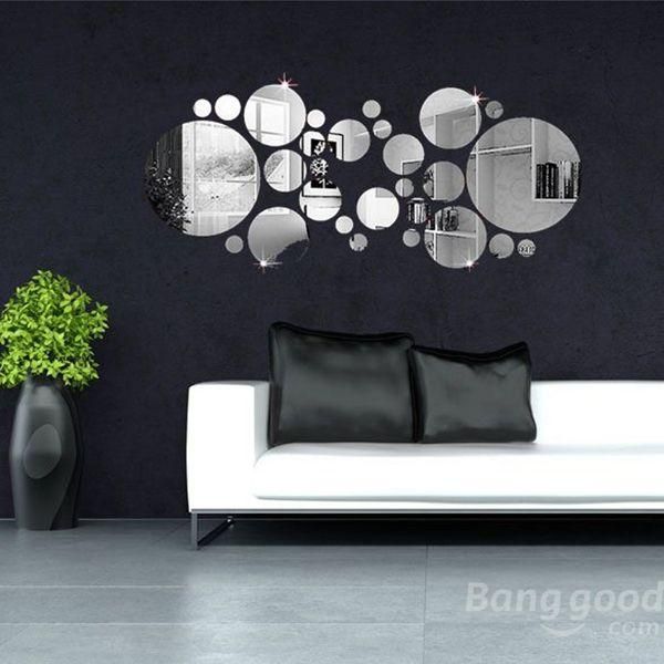 Wall Decal: Best Mirror Decals For Walls Mirrored Wall Mural Inside Wall Art Deco Decals (Photo 18 of 20)