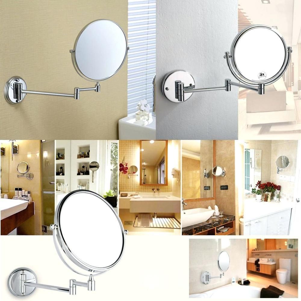 Wall Ideas : Bathroom Extendable Magnifying Wall Mirror 5X With Magnifying Vanity Mirrors For Bathroom (View 17 of 20)
