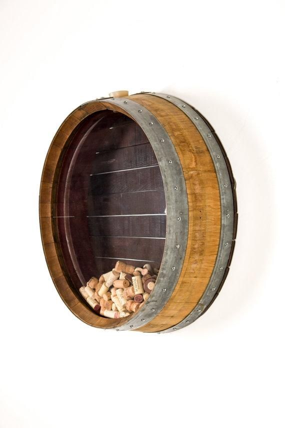 Wall Mounted Wine Barrel Cork Display Barrel Art Within Wine Barrel Wall Art (Photo 18 of 20)