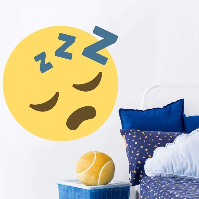 Wall Sticker Emoji Sleeping Face – Wall Art Inside Emoji Wall Art (View 16 of 20)