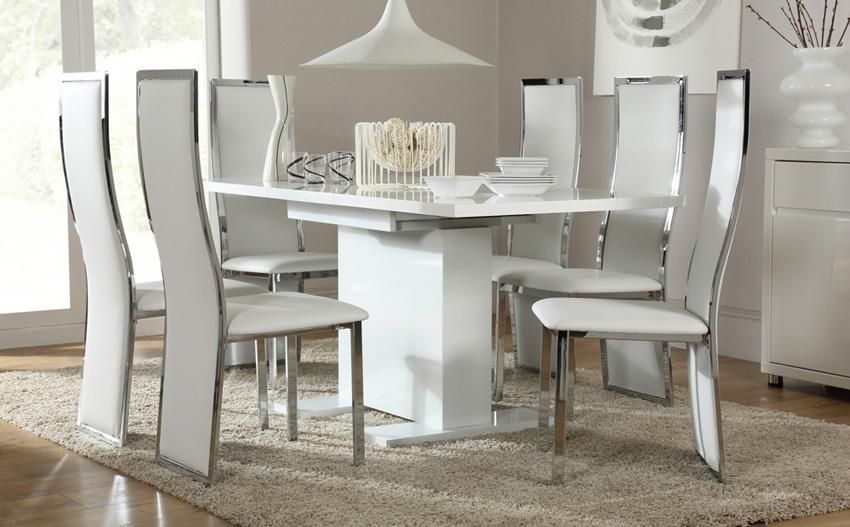 White Dining Room Table Dining Room Osaka White High Gloss Pertaining To Latest Cheap White High Gloss Dining Tables (View 9 of 20)
