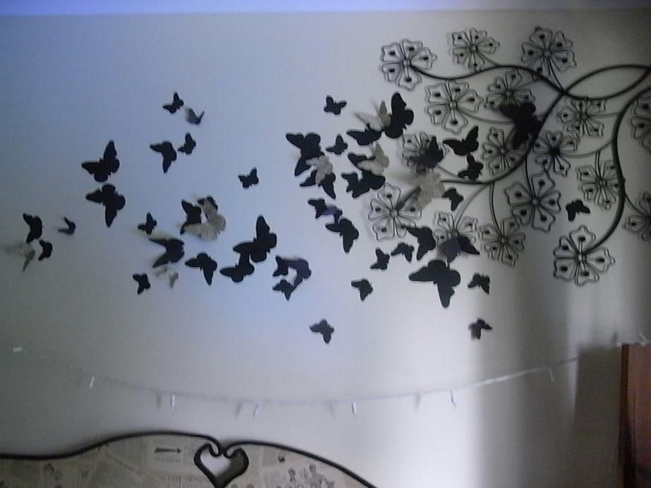 White Metal Butterfly Wall Art : Metal Butterfly Wall Art Decor Within White Metal Butterfly Wall Art (Photo 5 of 20)