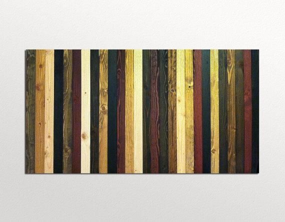 Wood Wall Art Sculpture Stained Stripes In Wood Stains Intended For Stained Wood Wall Art (Photo 8 of 20)
