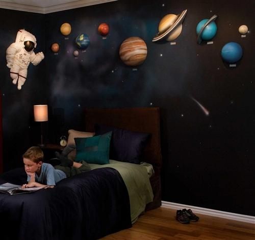 Beetling Solar System With Space Astronaut 3D Wall Art Decor Throughout Astronaut 3D Wall Art (View 1 of 20)