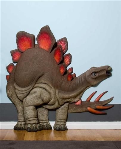 Beetling Stegosaurus Dinosaur 3D Wall Art Decor Intended For 3D Dinosaur Wall Art Decor (View 12 of 20)