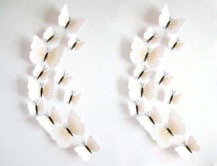 Cheap White 3D Butterfly Wall Art, Find White 3D Butterfly Wall In Diy 3D Wall Art Butterflies (View 14 of 20)