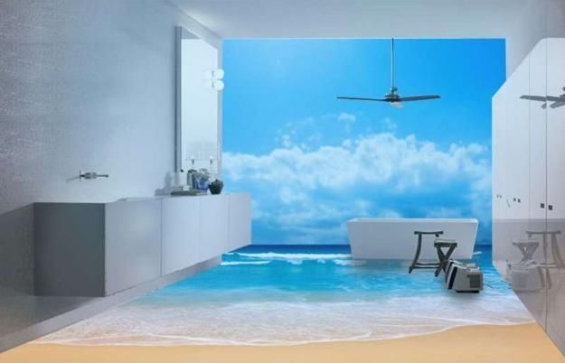 Modern Home Decorating With Wall Stickers, Decals And Vinyl Art Ideas Throughout 3D Wall Art For Bathroom (View 4 of 20)
