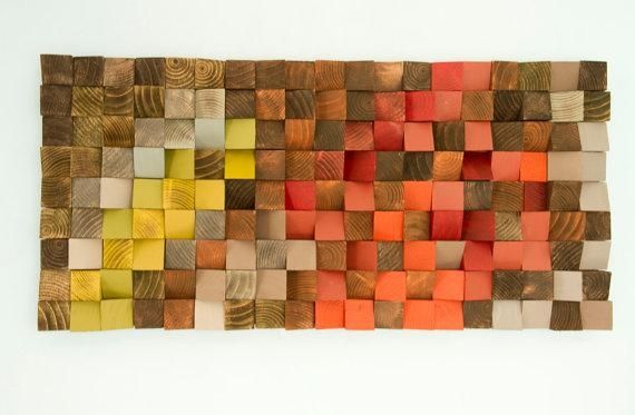 Wood Wall Art Reclaimed Wood Art Industrial Decor Within Wood 3D Wall Art (Photo 1 of 20)