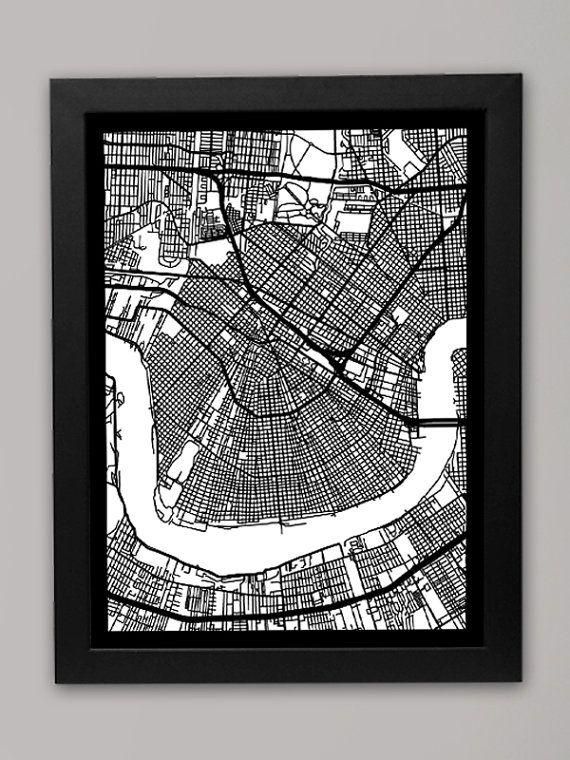 Featured Photo of New Orleans Map Wall Art