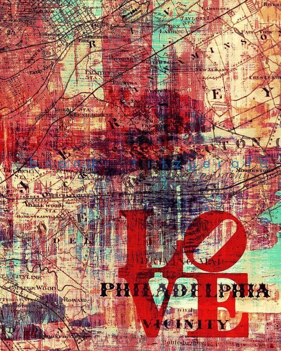 31 Best Philadelphia Images On Pinterest | Philadelphia With Regard To Philadelphia Map Wall Art (View 2 of 20)
