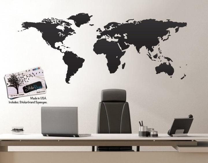 37 Eye Catching World Map Posters You Should Hang On Your Walls Pertaining To Worldmap Wall Art (Photo 2 of 20)