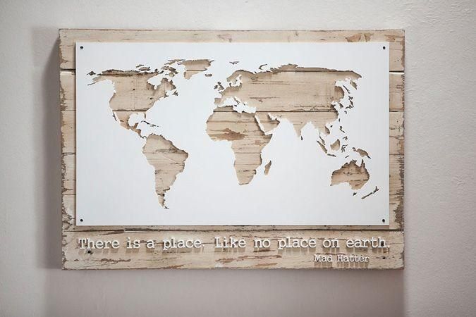 Awesome Wall Art Designs Wall Art Map Of The World Decor Poster Regarding Map Wall Art Maps (View 17 of 20)
