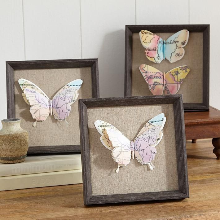 Featured Photo of Butterfly Map Wall Art