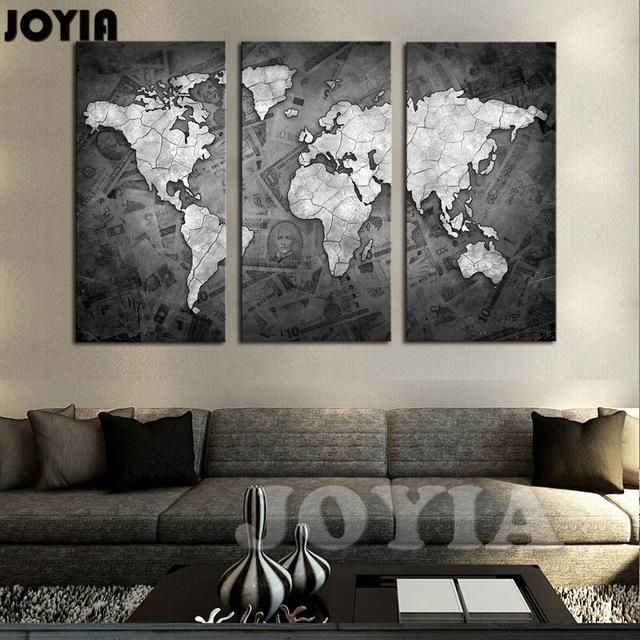 Featured Photo of World Map Wall Art Canvas