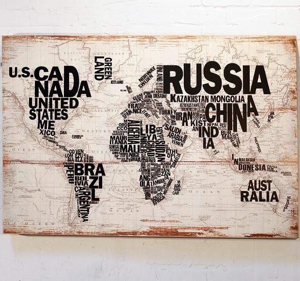 Wood Wall Map Wall Decor | Antique Farmhouse Within Wood Map Wall Art (View 13 of 20)