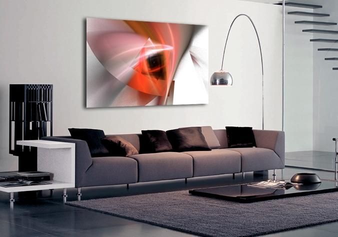 Abstract Modern Design Orange Canvas Art|Buy Abstract Modern Regarding Contemporary Abstract Wall Art (View 17 of 20)