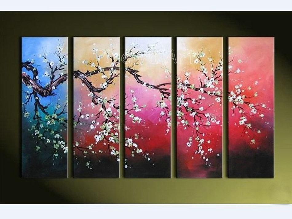 Best Quality Modern Abstract Wall Canvas Art Large Decorative Pertaining To Abstract Cherry Blossom Wall Art (View 12 of 20)