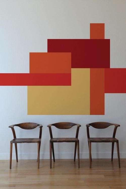 Blik Mina Javid Wall Decals Orange Abstract Art | Wall Decals Regarding Abstract Art Wall Decal (View 16 of 20)