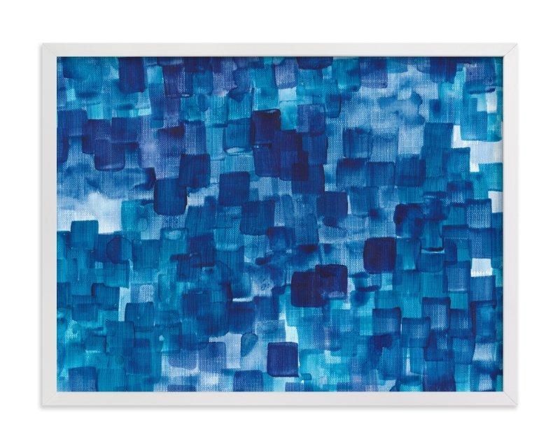 Blue One Watercolor Abstract Wall Art Printsjenny Batt | Minted Intended For Blue Abstract Wall Art (View 13 of 20)