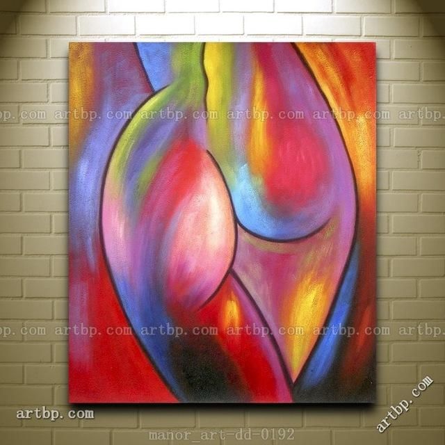 Canvas Wall Art Oil Painting Modern Decor Hand Painted Colourful With Colourful Abstract Wall Art (View 3 of 20)