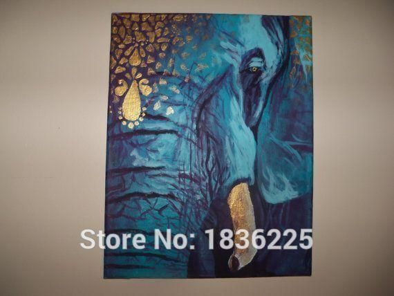 Home Decor Hotel Wall Art 100% Handmade Abstract Canvas Oil Regarding Abstract Elephant Wall Art (View 20 of 20)