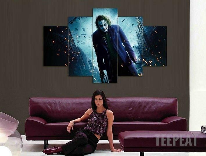 Joker In Gotham – 5 Piece Canvas Limited Edition | Gotham, Joker In Limited Edition Canvas Wall Art (Photo 3 of 20)
