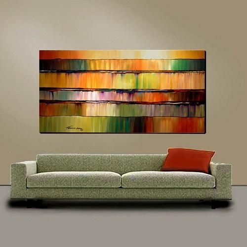 Large 24X48 Original Painting Modern Impasto Abstract Wall Art Throughout Big Abstract Wall Art (View 1 of 20)