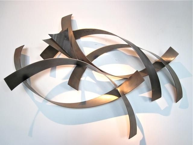 Metro Modern Curtis Jere Abstract Metal Wall Sculpture – Abstract Inside Abstract Metal Wall Art (Photo 16 of 20)