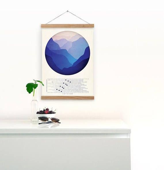 Moon Calendar 2018 – Blue Mountains – Abstract Art – Wall Calendar In Abstract Calendar Art Wall (View 20 of 20)