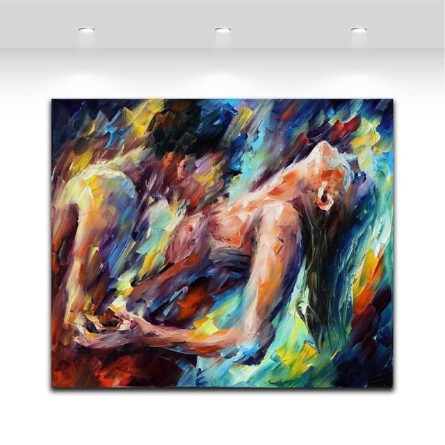 Passion Sexy Painting Naked Woman And Man Abstract Body Art Within Abstract Body Wall Art (View 13 of 20)