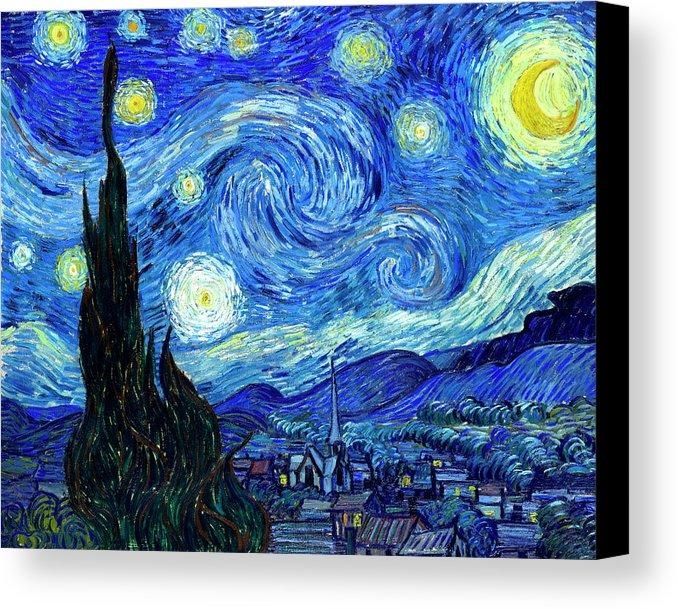 Starry Nightvincent Van Gogh 3 Piece Painting Print On Canvas Intended For Vincent Van Gogh Multi Piece Wall Art (Photo 18 of 20)
