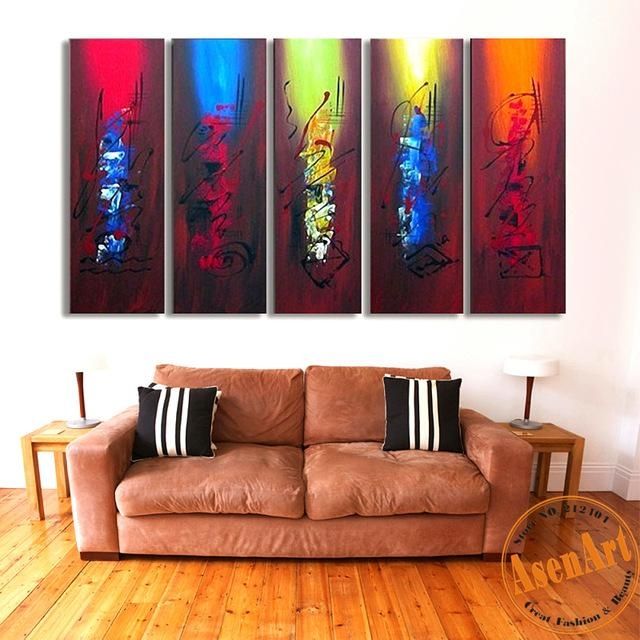 100 Hand Painted Canvas Oil Painting Abstract Wall Art Regarding For Giant Abstract Wall Art (View 15 of 20)