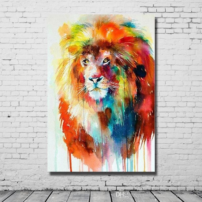 2018 Beautiful Oil Color Abstract Lion Art Painting Hand Made Intended For Abstract Lion Wall Art (View 16 of 20)