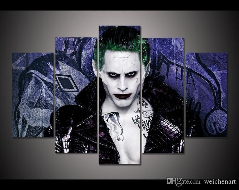 2018 No Framed Hd Printed Painting Suicide Squad Joker Canvas Regarding Joker Canvas Wall Art (Photo 8 of 20)