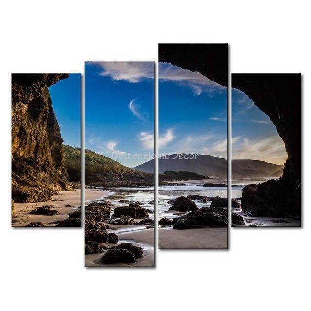3 Piece Wall Art Painting Auckland New Zealand A Large Cave On Pertaining To New Zealand Canvas Wall Art (View 4 of 20)