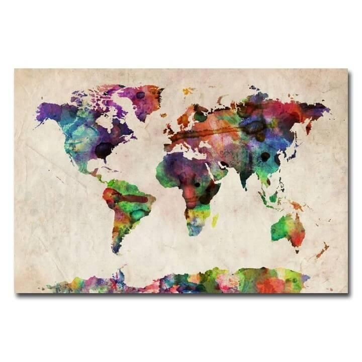 37 Eye Catching World Map Posters You Should Hang On Your Walls Regarding Quirky Canvas Wall Art (View 4 of 20)