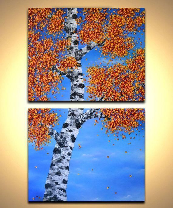397 Best Original Paintings Images On Pinterest | Original For Birch Trees Canvas Wall Art (View 20 of 20)