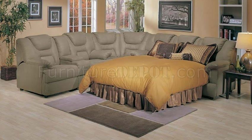 4 5000 Home Theater Sectional Sofa W/pull Out Bedacme Intended For Pull Out Beds Sectional Sofas (View 6 of 10)