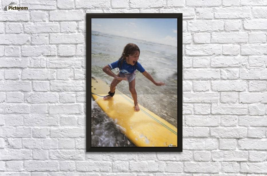A Young Girl On A Yellow Surfboard;gold Coast Queensland Australia With Queensland Canvas Wall Art (View 20 of 20)