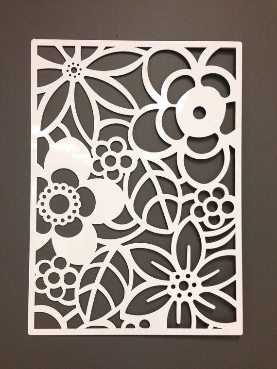 Abstract Flower Metal Wall Or Garden Art Panel 24" | Patio Wall With Abstract Garden Wall Art (Photo 9 of 20)