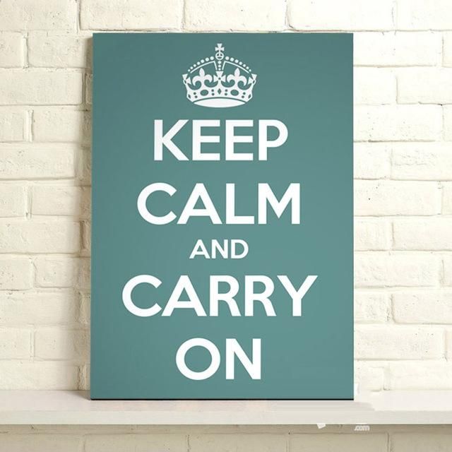 Abstract Quote Keep Calm Canvas Print Painting Nordic Style Poster With Keep Calm Canvas Wall Art (View 3 of 20)