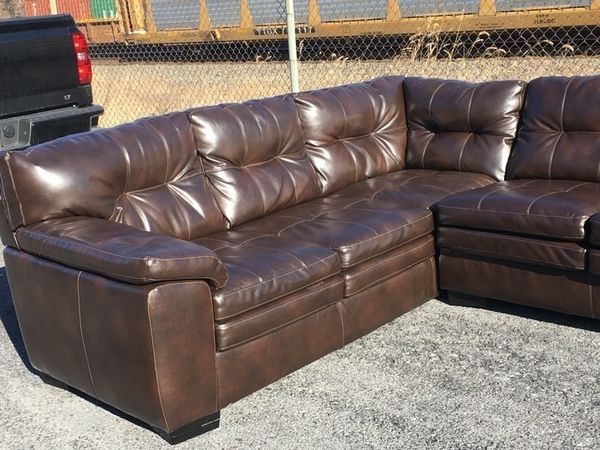 Albany Java Bonded Leather Sectional Sofa (Furniture) In Harrisburg With Regard To Harrisburg Pa Sectional Sofas (View 10 of 10)