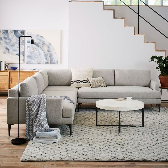 Andes 3 Piece Sectional | West Elm For West Elm Sectional Sofas (View 1 of 10)