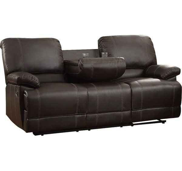 Andover Mills Edgar Double Reclining Sofa & Reviews | Wayfair In Recliner Sofas (View 1 of 10)