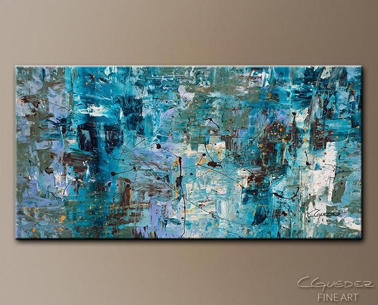 Art Abstract Wall Paintings.blue Ocean (View 6 of 20)