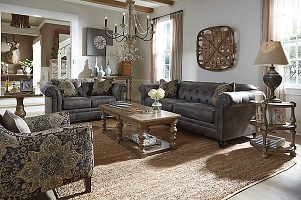 Awesome Living Rooms : The Hartigan Loveseat From Ashley Furniture Throughout Ashley Tufted Sofas (View 9 of 10)